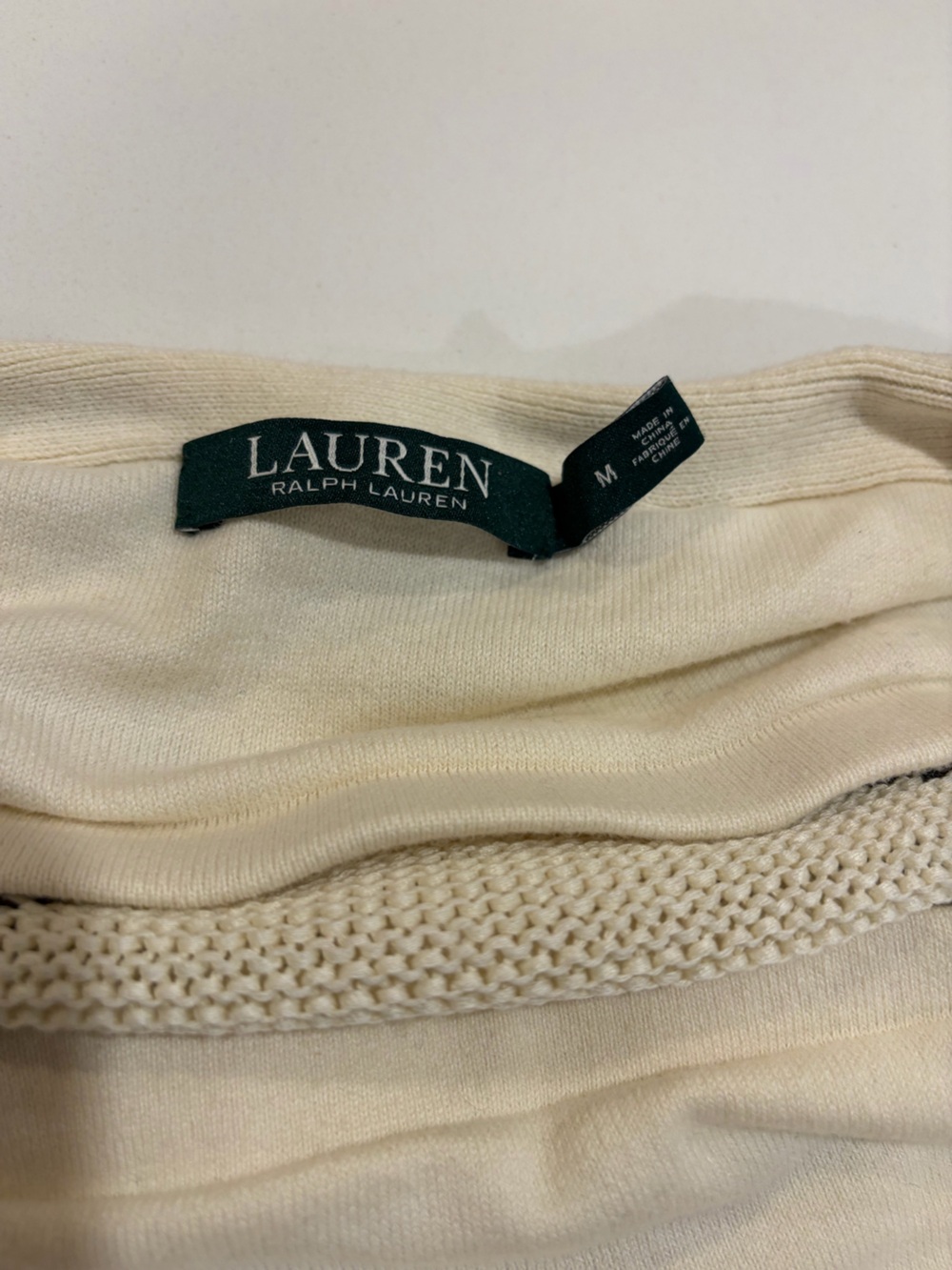 Ralph Lauren Black and Cream Strapless Geometric Knit Dress M - Picture 4 of 7